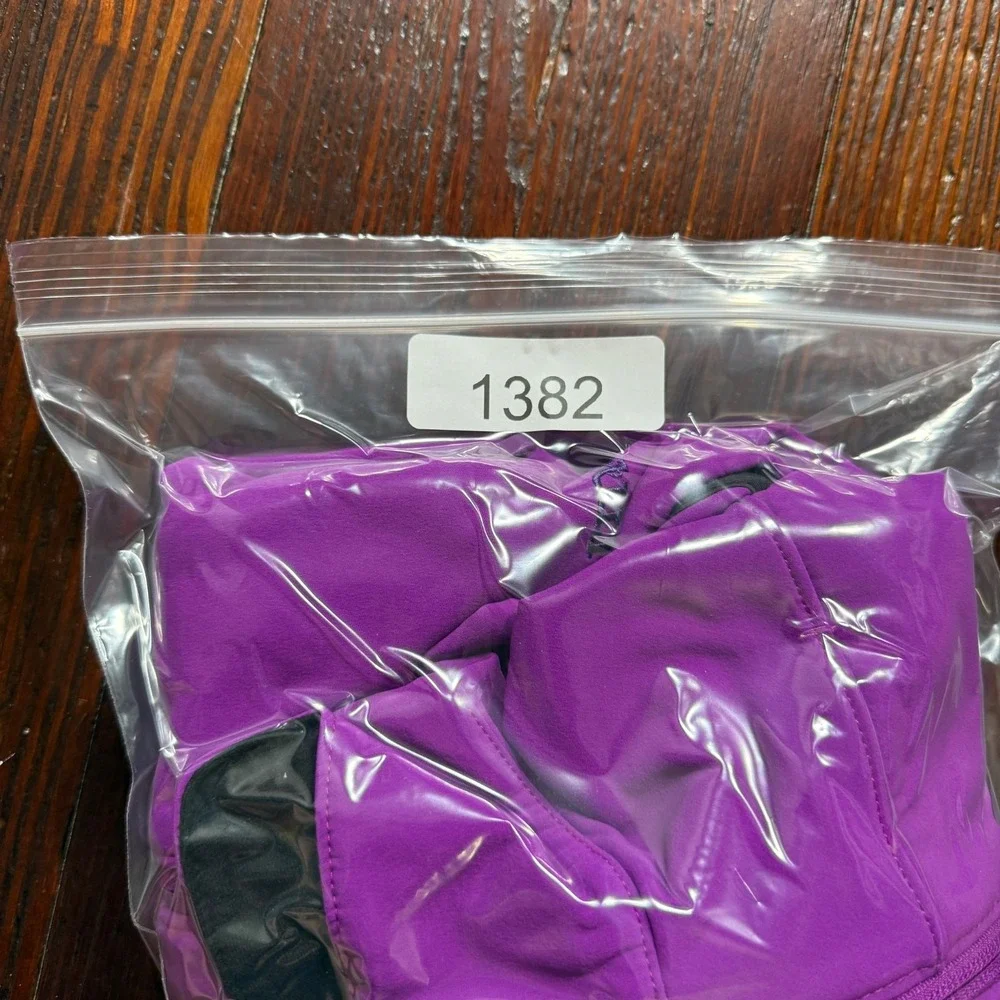 Marmot Jacket Womens Small Purple Soft Shell Midweight Lined Full Zip Gorp - EUC